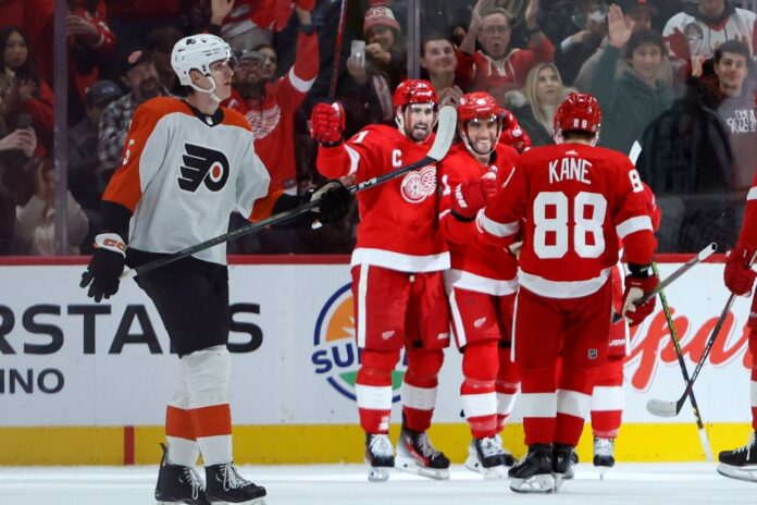 Patrick Kane Shines in Red Wings Victory Over Flyers with Tiebreaker Goal