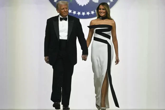 Melania Trump Trades Viral Hat for Stunning Black-and-White Gown at Inaugural Ball