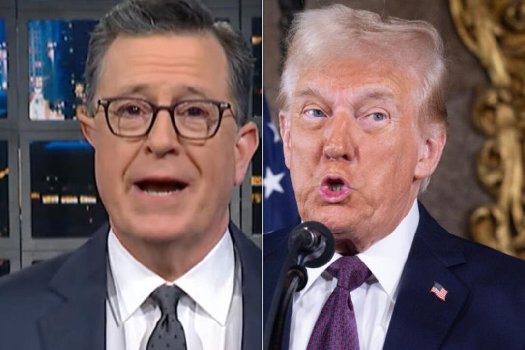 Stephen Colbert’s Hilarious Clapback at Trump’s Flag Rant